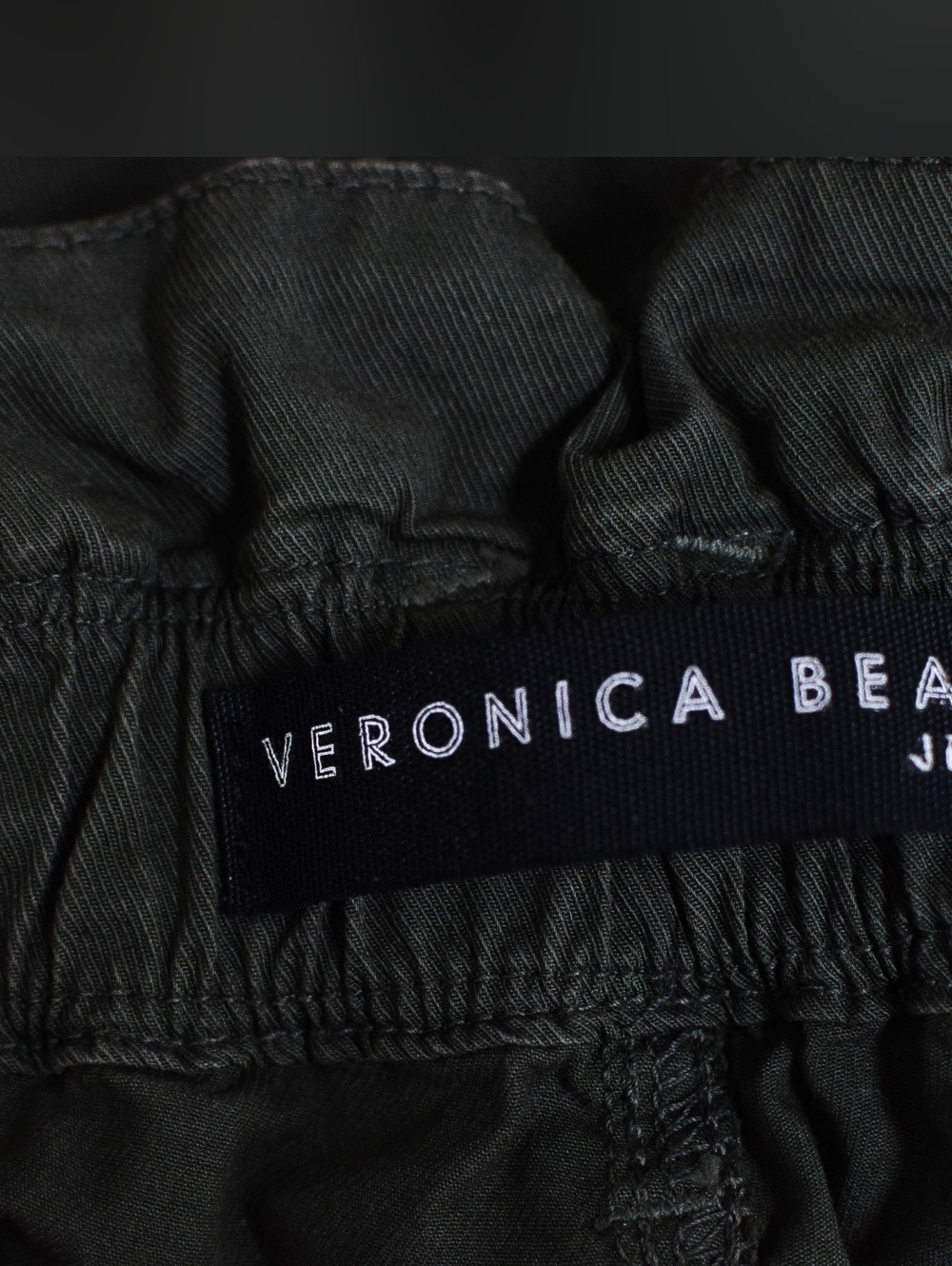Veronica Beard Tedi Tapered High Rise Pants Paperbag Waist Army Green Size 29 - Picture 13 of 15